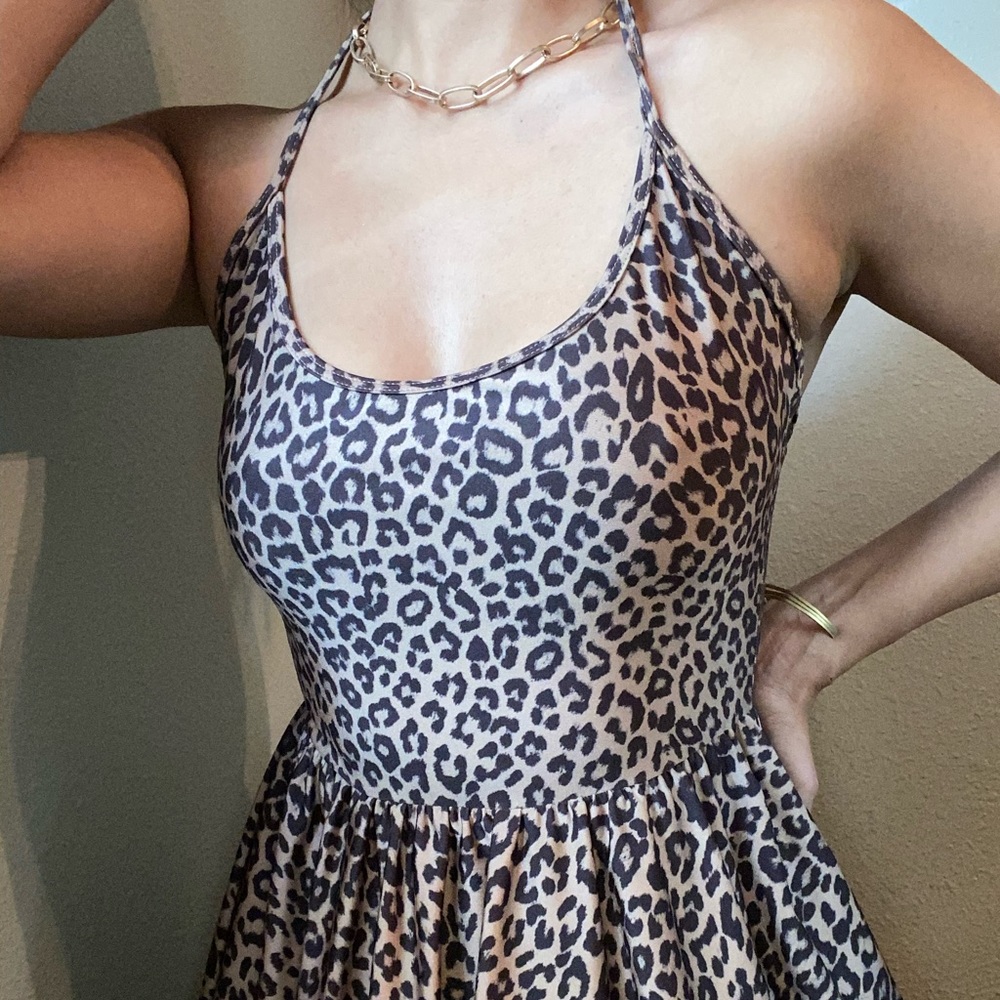 Cheetah halter dress
